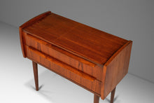 Load image into Gallery viewer, Petite Danish Mid-Century Modern 2-Drawer Side / Accent Table in Teak, Denmark, c. 1960's-ABT Modern