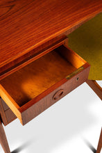 Load image into Gallery viewer, Petite Danish Mid-Century Modern Six-Drawer Writers Desk in Teak with Built-In Storage Shelves, Denmark, c. 1960s-ABT Modern