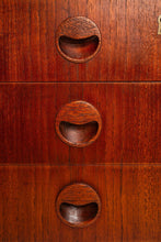 Load image into Gallery viewer, Petite Danish Mid-Century Modern Six-Drawer Writers Desk in Teak with Built-In Storage Shelves, Denmark, c. 1960s-ABT Modern