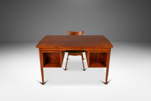Load image into Gallery viewer, Petite Danish Mid-Century Modern Six-Drawer Writers Desk in Teak with Built-In Storage Shelves, Denmark, c. 1960s-ABT Modern