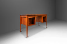 Load image into Gallery viewer, Petite Danish Mid-Century Modern Six-Drawer Writers Desk in Teak with Built-In Storage Shelves, Denmark, c. 1960s-ABT Modern