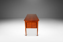 Load image into Gallery viewer, Petite Danish Mid-Century Modern Six-Drawer Writers Desk in Teak with Built-In Storage Shelves, Denmark, c. 1960s-ABT Modern