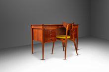 Load image into Gallery viewer, Petite Danish Mid-Century Modern Six-Drawer Writers Desk in Teak with Built-In Storage Shelves, Denmark, c. 1960s-ABT Modern