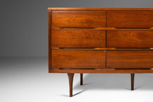 Load image into Gallery viewer, Petite Mid-Century Modern Nine-Drawer Dresser in Walnut w/ Blind Pulls, USA, c. 1960's-ABT Modern