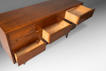 Load image into Gallery viewer, Petite Mid-Century Modern Nine-Drawer Dresser in Walnut w/ Blind Pulls, USA, c. 1960's-ABT Modern