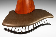 Load image into Gallery viewer, Post Modern Art Deco Serpentine Asymmetrical Architectural Bench / Sofa in Oak & Leather in the Manner of Thomas Stender, c. 1980s-ABT Modern