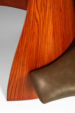 Load image into Gallery viewer, Post Modern Art Deco Serpentine Asymmetrical Architectural Bench / Sofa in Oak & Leather in the Manner of Thomas Stender, c. 1980s-ABT Modern