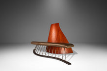 Load image into Gallery viewer, Post Modern Art Deco Serpentine Asymmetrical Architectural Bench / Sofa in Oak & Leather in the Manner of Thomas Stender, c. 1980s-ABT Modern