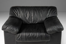 Load image into Gallery viewer, Post Modern Four Seat Sofa & Matching Lounge Chair Set in Original Leather by Natuzzi Attributed to Pierluigi Cerri, Italy, c. 1990's-ABT Modern