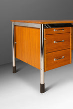 Load image into Gallery viewer, Post Modern 'Signatur' Executive Desk by in Honey Oak w/ Chrome Detailing by Tord Bjorklund for IKEA, Sweden, c. 1980-ABT Modern