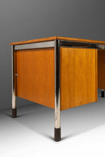 Load image into Gallery viewer, Post Modern 'Signatur' Executive Desk by in Honey Oak w/ Chrome Detailing by Tord Bjorklund for IKEA, Sweden, c. 1980-ABT Modern
