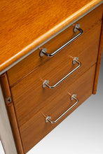 Load image into Gallery viewer, Post Modern 'Signatur' Executive Desk by in Honey Oak w/ Chrome Detailing by Tord Bjorklund for IKEA, Sweden, c. 1980-ABT Modern