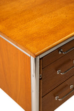 Load image into Gallery viewer, Post Modern 'Signatur' Executive Desk by in Honey Oak w/ Chrome Detailing by Tord Bjorklund for IKEA, Sweden, c. 1980-ABT Modern