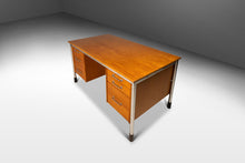 Load image into Gallery viewer, Post Modern 'Signatur' Executive Desk by in Honey Oak w/ Chrome Detailing by Tord Bjorklund for IKEA, Sweden, c. 1980-ABT Modern