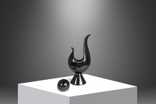 Load image into Gallery viewer, Post Modern Two-Piece Sculpture in Solid Black Marble, USA, c. 1980's-ABT Modern