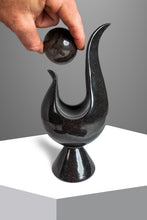 Load image into Gallery viewer, Post Modern Two-Piece Sculpture in Solid Black Marble, USA, c. 1980's-ABT Modern