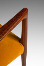 Load image into Gallery viewer, RARE Danish Mid-Century Modern Sculpted Armchair in Teak & Velour by Helge Vestergaard Jensen for Peder Pederse, Denmark, c. 1960s-ABT Modern