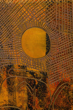 Load image into Gallery viewer, RARE Mid-Century Modern Earth Toned Parliament of Owls Painting with Custom-Made Walnut Frame by Sukhya, c. 1960s-ABT Modern