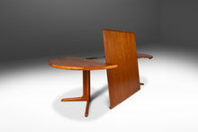 Load image into Gallery viewer, RESERVED - Danish Mid-Century Modern Expansion Dining Table w/ Two Leaves & Trestle Base in Teak, Denmark, c. 1970's-ABT Modern