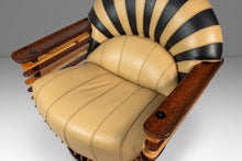 Load image into Gallery viewer, Rare Art Deco Organic Modern "Luxor" Armchair / Lounge Chair in Leather, Spruce & Palmwood by Pacific Green, Australia, c. 2000s-ABT Modern