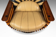 Load image into Gallery viewer, Rare Art Deco Organic Modern "Luxor" Armchair / Lounge Chair in Leather, Spruce & Palmwood by Pacific Green, Australia, c. 2000s-ABT Modern