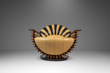 Load image into Gallery viewer, Rare Art Deco Organic Modern "Luxor" Armchair / Lounge Chair in Leather, Spruce & Palmwood by Pacific Green, Australia, c. 2000s-ABT Modern
