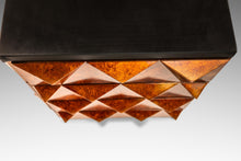 Load image into Gallery viewer, Rare Brutalist Space Age Sculptural Diamond Faced 8-Drawer Dresser / Sideboard w/ Leather Top, Italy, c. 1970s-ABT Modern
