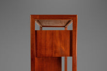 Load image into Gallery viewer, Rare Danish Mid-Century Modern Dry Bar in Teak w/ Leather Top by Knud Bent for Dyrlund, Denmark, c. 1960s-ABT Modern