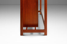 Load image into Gallery viewer, Rare Danish Mid-Century Modern Dry Bar in Teak w/ Leather Top by Knud Bent for Dyrlund, Denmark, c. 1960s-ABT Modern