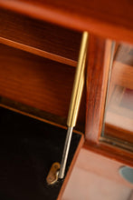 Load image into Gallery viewer, Rare Danish Mid-Century Modern Dry Bar in Teak w/ Leather Top by Knud Bent for Dyrlund, Denmark, c. 1960s-ABT Modern