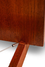 Load image into Gallery viewer, Rare Danish Mid-Century Modern Dry Bar in Teak w/ Leather Top by Knud Bent for Dyrlund, Denmark, c. 1960s-ABT Modern