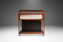 Load image into Gallery viewer, Rare Danish Mid-Century Modern Dry Bar in Teak w/ Leather Top by Knud Bent for Dyrlund, Denmark, c. 1960s-ABT Modern