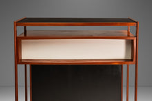 Load image into Gallery viewer, Rare Danish Mid-Century Modern Dry Bar in Teak w/ Leather Top by Knud Bent for Dyrlund, Denmark, c. 1960s-ABT Modern