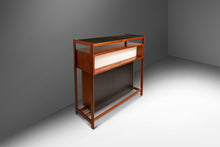 Load image into Gallery viewer, Rare Danish Mid-Century Modern Dry Bar in Teak w/ Leather Top by Knud Bent for Dyrlund, Denmark, c. 1960s-ABT Modern