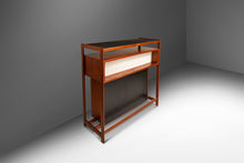 Load image into Gallery viewer, Rare Danish Mid-Century Modern Dry Bar in Teak w/ Leather Top by Knud Bent for Dyrlund, Denmark, c. 1960s-ABT Modern
