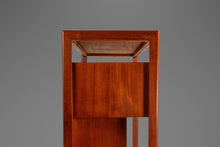 Load image into Gallery viewer, Rare Danish Mid-Century Modern Dry Bar in Teak w/ Leather Top by Knud Bent for Dyrlund, Denmark, c. 1960s-ABT Modern