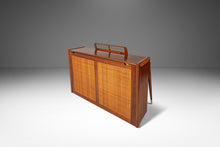 Load image into Gallery viewer, Rare Early Mid Century Modern Baldwin Acrosonic Piano in Walnut, Brass & Caning #759945, USA, c. 1960s-ABT Modern