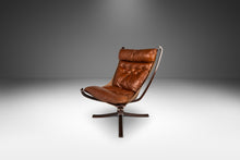 Load image into Gallery viewer, Rare High-Back Falcon Chair in Original Leather by Sigurd Ressel for Vatne Møbler, c. 1970's, Norway-ABT Modern