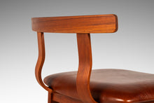 Load image into Gallery viewer, Rare Mid-Century Danish Modern Barstool in Teak & Leather by Knud Bent for Korup Stolefabrik, Denmark, c. 1960s-ABT Modern