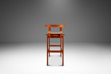 Load image into Gallery viewer, Rare Mid-Century Danish Modern Barstool in Teak & Leather by Knud Bent for Korup Stolefabrik, Denmark, c. 1960s-ABT Modern