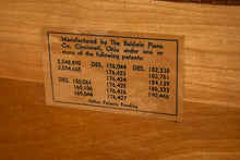 Load image into Gallery viewer, Rare Mid-Century Modern Baldwin Acrosonic Spinet Piano in Walnut, Brass & Cane, USA, c. 1960s-ABT Modern