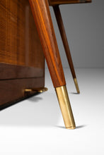 Load image into Gallery viewer, Rare Mid-Century Modern Baldwin Acrosonic Spinet Piano in Walnut, Brass & Cane, USA, c. 1960s-ABT Modern