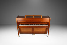 Load image into Gallery viewer, Rare Mid-Century Modern Baldwin Acrosonic Spinet Piano in Walnut, Brass & Cane, USA, c. 1960s-ABT Modern
