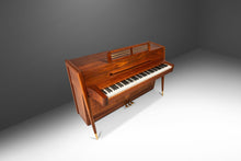 Load image into Gallery viewer, Rare Mid-Century Modern Baldwin Acrosonic Spinet Piano in Walnut, Brass & Cane, USA, c. 1960s-ABT Modern
