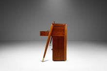 Load image into Gallery viewer, Rare Mid-Century Modern Baldwin Acrosonic Spinet Piano in Walnut, Brass & Cane, USA, c. 1960s-ABT Modern