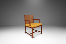 Load image into Gallery viewer, Rare Mid-Century Modern Cane-Backed Armchair in Walnut & Bouclé by Michael Taylor for Baker Furniture (New World Collection), USA, c. 1960s-ABT Modern