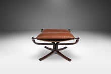Load image into Gallery viewer, Rare Mid-Century Modern "Falcon" Chair Ottoman in Leather by Sigurd Ressel for Vatne Møbler, c. 1970's, Norway-ABT Modern