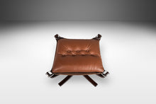Load image into Gallery viewer, Rare Mid-Century Modern "Falcon" Chair Ottoman in Leather by Sigurd Ressel for Vatne Møbler, c. 1970's, Norway-ABT Modern