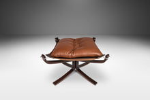 Load image into Gallery viewer, Rare Mid-Century Modern "Falcon" Chair Ottoman in Leather by Sigurd Ressel for Vatne Møbler, c. 1970's, Norway-ABT Modern