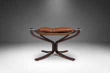 Load image into Gallery viewer, Rare Mid-Century Modern "Falcon" Chair Ottoman in Leather by Sigurd Ressel for Vatne Møbler, c. 1970's, Norway-ABT Modern